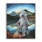 Stupell Industries Dog by Campfire Landscape Black Framed Giclee Art